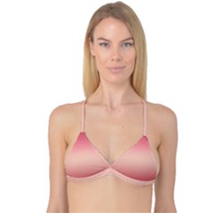 Pink Blush Gradient Ombre Colors Reversible Tri Bikini Top by SpinnyChairDesigns