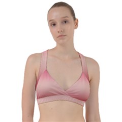 Pink Blush Gradient Ombre Colors Sweetheart Sports Bra by SpinnyChairDesigns