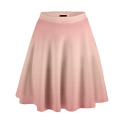 Pink Blush Gradient Ombre Colors High Waist Skirt by SpinnyChairDesigns