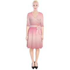 Pink Blush Gradient Ombre Colors Wrap Up Cocktail Dress