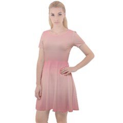 Pink Blush Gradient Ombre Colors Cap Sleeve Velour Dress  by SpinnyChairDesigns