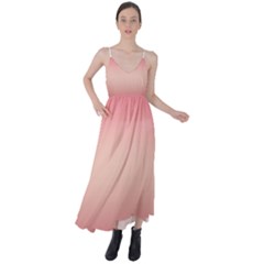 Pink Blush Gradient Ombre Colors Tie Back Maxi Dress by SpinnyChairDesigns