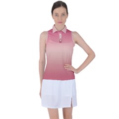 Pink Blush Gradient Ombre Colors Women s Sleeveless Polo Tee by SpinnyChairDesigns