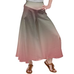 Tea Rose And Sage Gradient Ombre Colors Satin Palazzo Pants by SpinnyChairDesigns