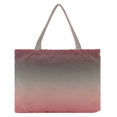 Tea Rose And Sage Gradient Ombre Colors Zipper Medium Tote Bag by SpinnyChairDesigns