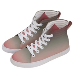 Tea Rose And Sage Gradient Ombre Colors Men s Hi-top Skate Sneakers by SpinnyChairDesigns