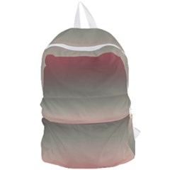 Tea Rose And Sage Gradient Ombre Colors Foldable Lightweight Backpack by SpinnyChairDesigns