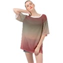 Tea Rose and Sage Gradient Ombre Colors Oversized Chiffon Top View1