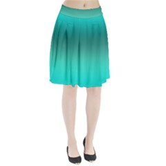 Teal Turquoise Green Gradient Ombre Pleated Skirt by SpinnyChairDesigns