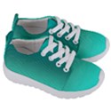 Teal Turquoise Green Gradient Ombre Kids  Lightweight Sports Shoes View3