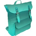 Teal Turquoise Green Gradient Ombre Buckle Up Backpack View2