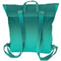 Teal Turquoise Green Gradient Ombre Buckle Up Backpack View3