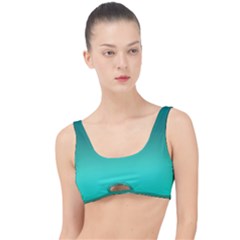 Teal Turquoise Green Gradient Ombre The Little Details Bikini Top by SpinnyChairDesigns