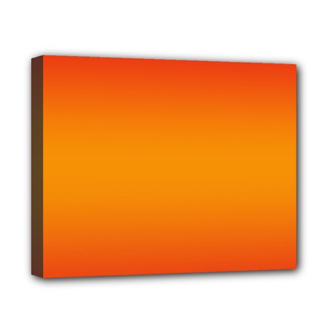 Red Orange Gradient Ombre Colored Canvas 10  X 8  (stretched) by SpinnyChairDesigns