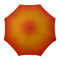 Red Orange Gradient Ombre Colored Golf Umbrellas by SpinnyChairDesigns