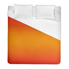 Red Orange Gradient Ombre Colored Duvet Cover (full/ Double Size) by SpinnyChairDesigns