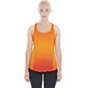 Red Orange Gradient Ombre Colored Piece Up Tank Top View1