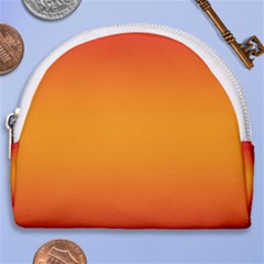 Red Orange Gradient Ombre Colored Horseshoe Style Canvas Pouch by SpinnyChairDesigns