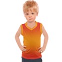 Red Orange Gradient Ombre Colored Kids  Sport Tank Top View1