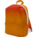 Red Orange Gradient Ombre Colored Zip Up Backpack View1