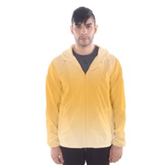 Saffron Yellow And Cream Gradient Ombre Color Men s Hooded Windbreaker by SpinnyChairDesigns