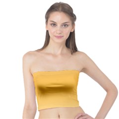 Saffron Yellow And Cream Gradient Ombre Color Tube Top by SpinnyChairDesigns