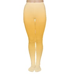 Saffron Yellow And Cream Gradient Ombre Color Tights by SpinnyChairDesigns