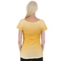 Saffron Yellow and Cream Gradient Ombre Color Cap Sleeve Top View2