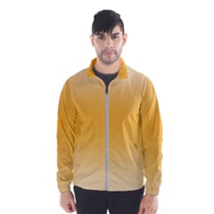 Saffron Yellow And Cream Gradient Ombre Color Men s Windbreaker by SpinnyChairDesigns