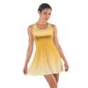 Saffron Yellow and Cream Gradient Ombre Color Cotton Racerback Dress View1