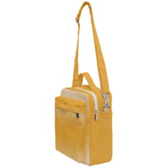 Saffron Yellow And Cream Gradient Ombre Color Crossbody Day Bag by SpinnyChairDesigns