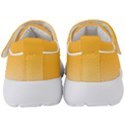 Saffron Yellow and Cream Gradient Ombre Color Kids  Velcro Strap Shoes View4