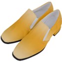 Saffron Yellow and Cream Gradient Ombre Color Women Slip On Heel Loafers View2