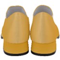 Saffron Yellow and Cream Gradient Ombre Color Women Slip On Heel Loafers View4