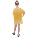 Saffron Yellow and Cream Gradient Ombre Color Kids  One Piece Chiffon Dress View2