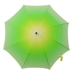 Lemon Yellow And Lime Green Gradient Ombre Color Hook Handle Umbrellas (medium) by SpinnyChairDesigns