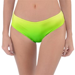 Lemon Yellow And Lime Green Gradient Ombre Color Reversible Classic Bikini Bottoms by SpinnyChairDesigns