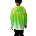 Lemon Yellow and Lime Green Gradient Ombre Color Kids  Hooded Windbreaker View2