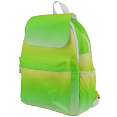 Lemon Yellow And Lime Green Gradient Ombre Color Top Flap Backpack by SpinnyChairDesigns