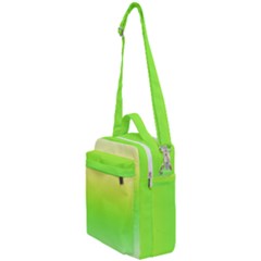 Lemon Yellow And Lime Green Gradient Ombre Color Crossbody Day Bag by SpinnyChairDesigns