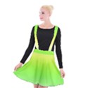 Lemon Yellow and Lime Green Gradient Ombre Color Suspender Skater Skirt View1