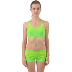 Lemon Yellow And Lime Green Gradient Ombre Color Back Web Gym Set by SpinnyChairDesigns