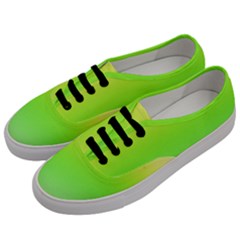 Lemon Yellow And Lime Green Gradient Ombre Color Men s Classic Low Top Sneakers by SpinnyChairDesigns