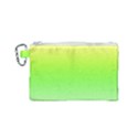 Lemon Yellow and Lime Green Gradient Ombre Color Canvas Cosmetic Bag (Small) View1