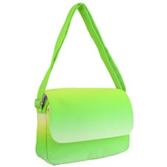 Lemon Yellow And Lime Green Gradient Ombre Color Courier Bag by SpinnyChairDesigns