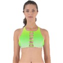 Lemon Yellow and Lime Green Gradient Ombre Color Perfectly Cut Out Bikini Top View1