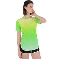 Lemon Yellow And Lime Green Gradient Ombre Color Perpetual Short Sleeve T-shirt