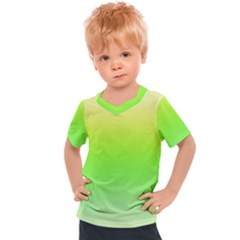 Lemon Yellow And Lime Green Gradient Ombre Color Kids  Sports Tee