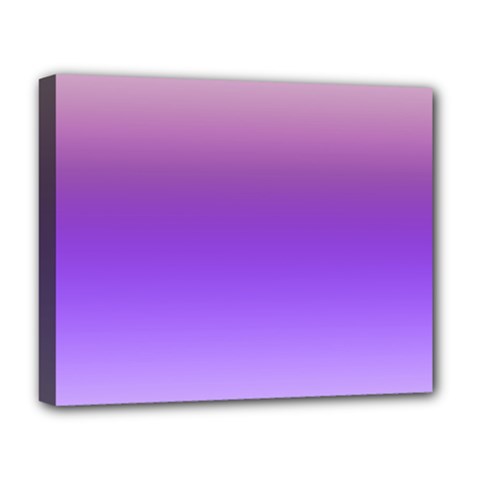 Plum And Violet Purple Gradient Ombre Color Deluxe Canvas 20  X 16  (stretched) by SpinnyChairDesigns