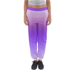 Plum And Violet Purple Gradient Ombre Color Women s Jogger Sweatpants by SpinnyChairDesigns